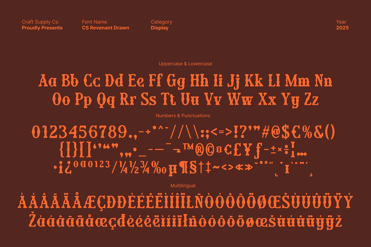 CS Revenant Drawn, a Serif Font by Craft Supply Co. (Photo 8 of 8)