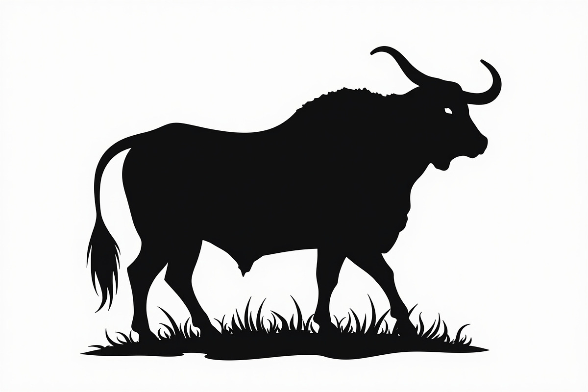 Standing Bull Silhouette Pack, an Illustration by jahid234 (Photo 4 of 9)