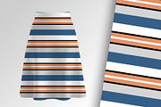 Peach Blue and Grey and Retro 60s, a Pattern Graphic by Sharon Schwalbe (Thumbnail 1 of 5)