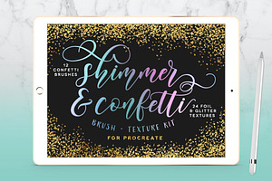 Procreate Brushes & Foil Textures