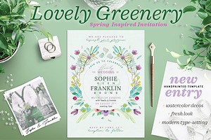 Lovely Greenery Wedding Card II, an Invitation Template by The Wedding Shop