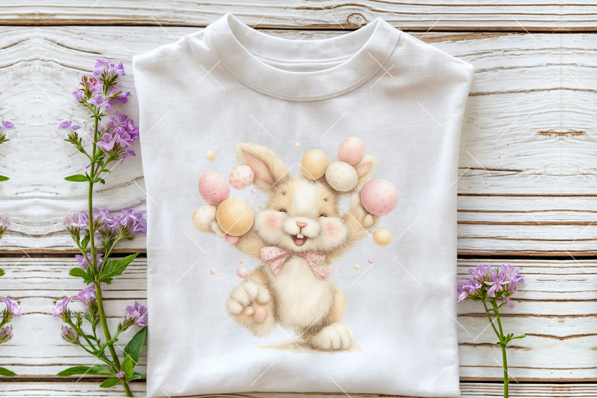 Whimsical Easter Bunny Clipart, an Illustration by OK Design (Photo 5 of 6)