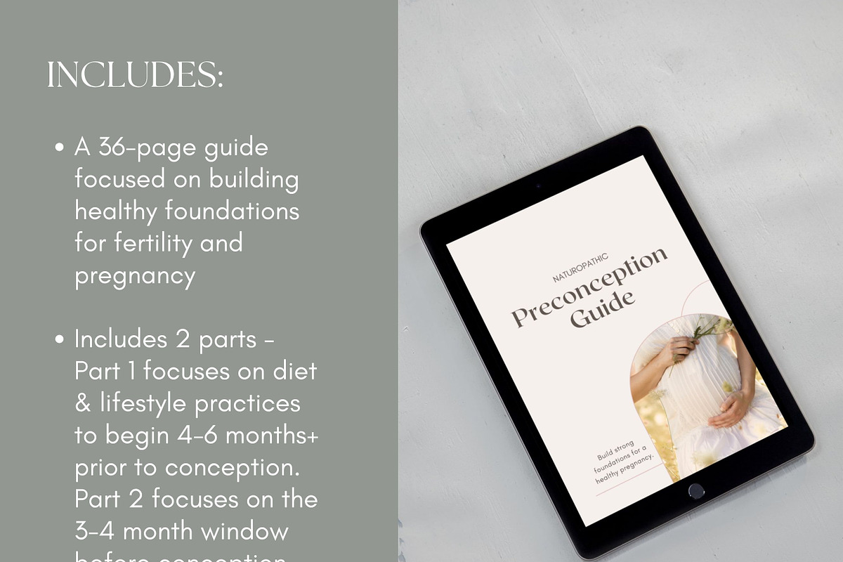 Preconception Fertility Ebook Canva, a Presentation Template by Naturopath Hub (Photo 2 of 9)