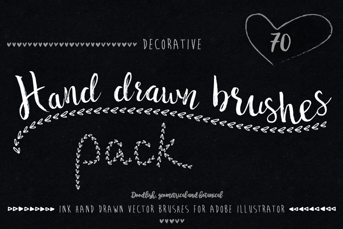 Hand drawn brushes pack, a Graphic by MiraBell (Photo 1 of 5)