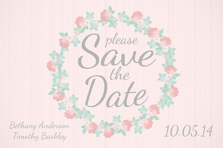 Floral Save the Date