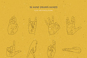 16 Hands Gestures, an Object Graphic by Vintage Voyage Supply (Thumbnail 2 of 3)