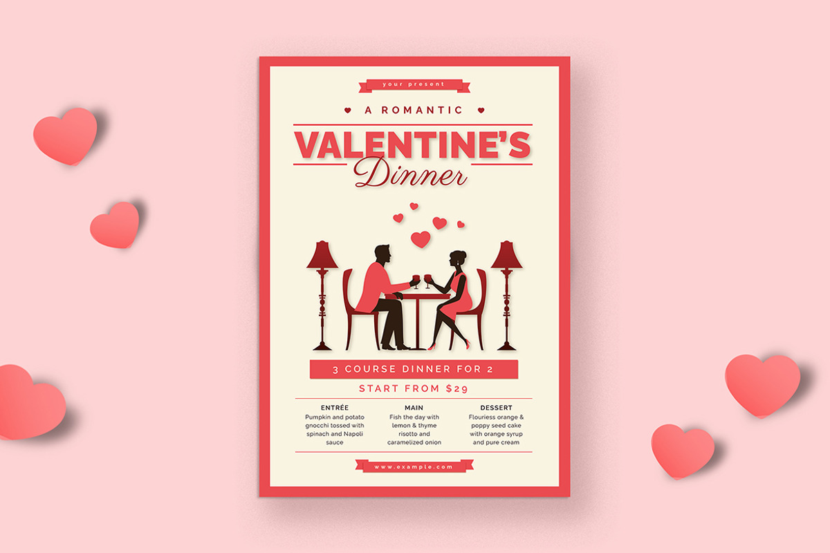 Valentine Dinner Event Flyer, a Flyer Template by Esui Studio (Photo 1 of 3)