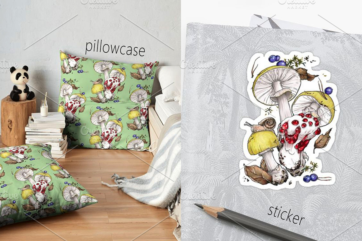 Mushrooms (2 illustrations), an Illustration by 4erta (Photo 3 of 4)