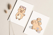 Capybara Clipart - Spring & Summer, a Seasonal Illustration by JulzaArt (Thumbnail 5 of 8)