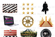 Watercolor Cinema Clipart, Theatre, a Technology Illustration by BrushstrokeArtGB (Thumbnail 5 of 9)