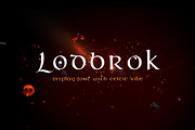 Lodbrok Celtic / Viking Display Font, a Script Font by vatesdesign (Thumbnail 1 of 4)