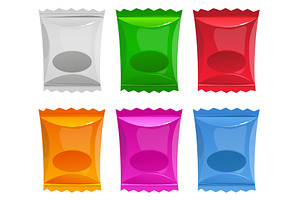 Colorful plastic bag layouts for, a Food Illustration by Vectorbuum