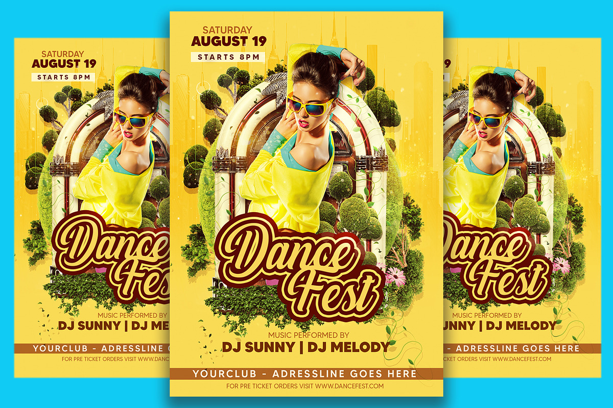 Dance festival, a Flyer Template by Art and Flyers