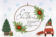 Cozy Christmas. Flat illustrations, a Seasonal Illustration by OZartRoom (Thumbnail 1 of 12)