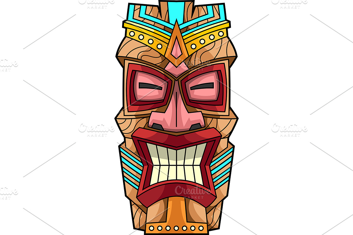 Majestic Tiki Mask, an Illustration by HitToon
