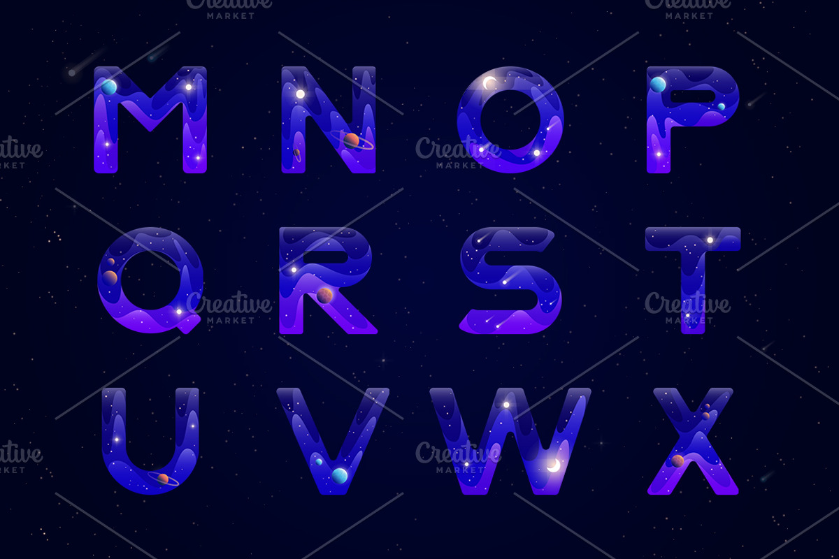 Night. Creative typography, an Illustration by Olga Ryzychenko