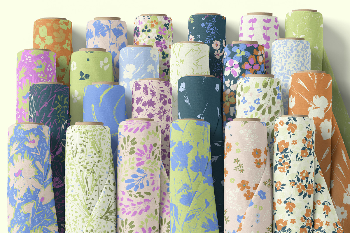 flower shadows pattern collection, a Pattern Graphic by Mona Ahmed (Photo 2 of 8)