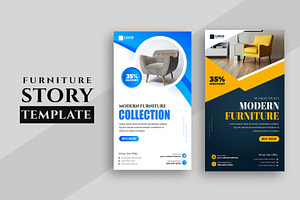 Furniture Sale Story Template, a Social Media Template by nandinigraphics