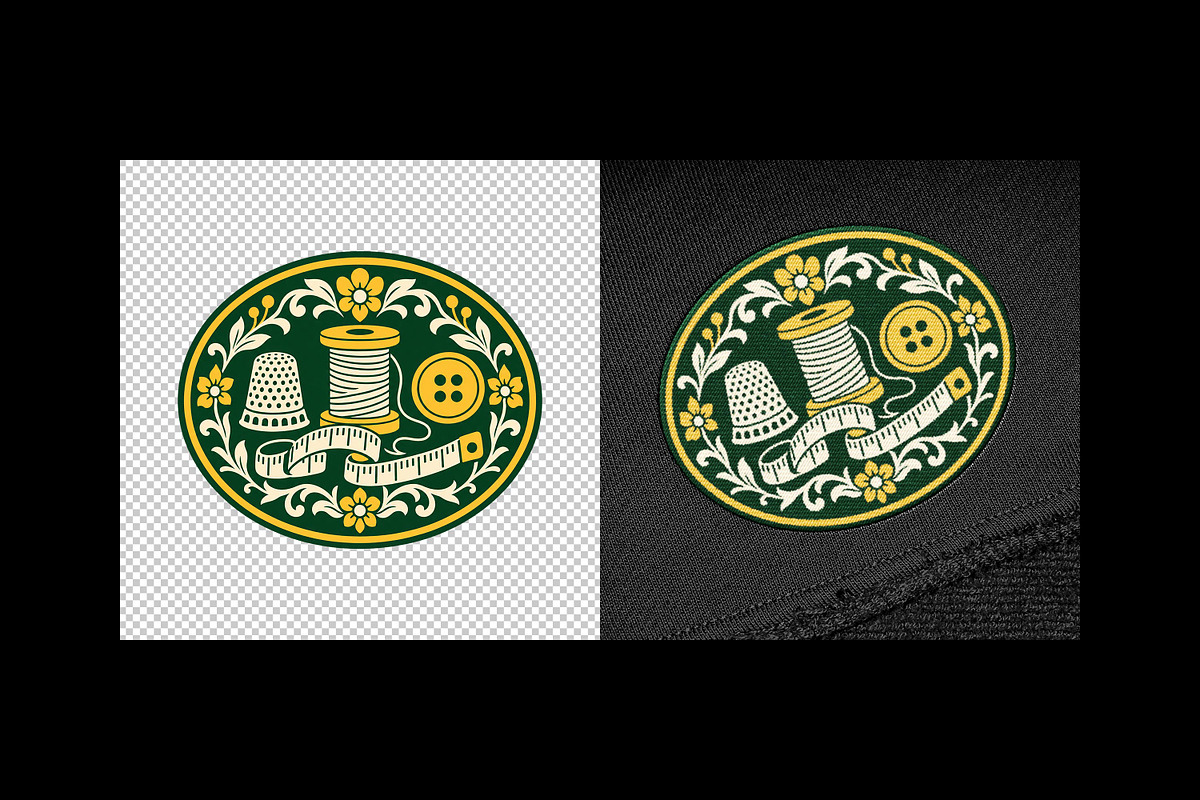 Stitching Embroidery Logo Mockup, a Merchandise Mockup by Design Squad (Photo 3 of 4)