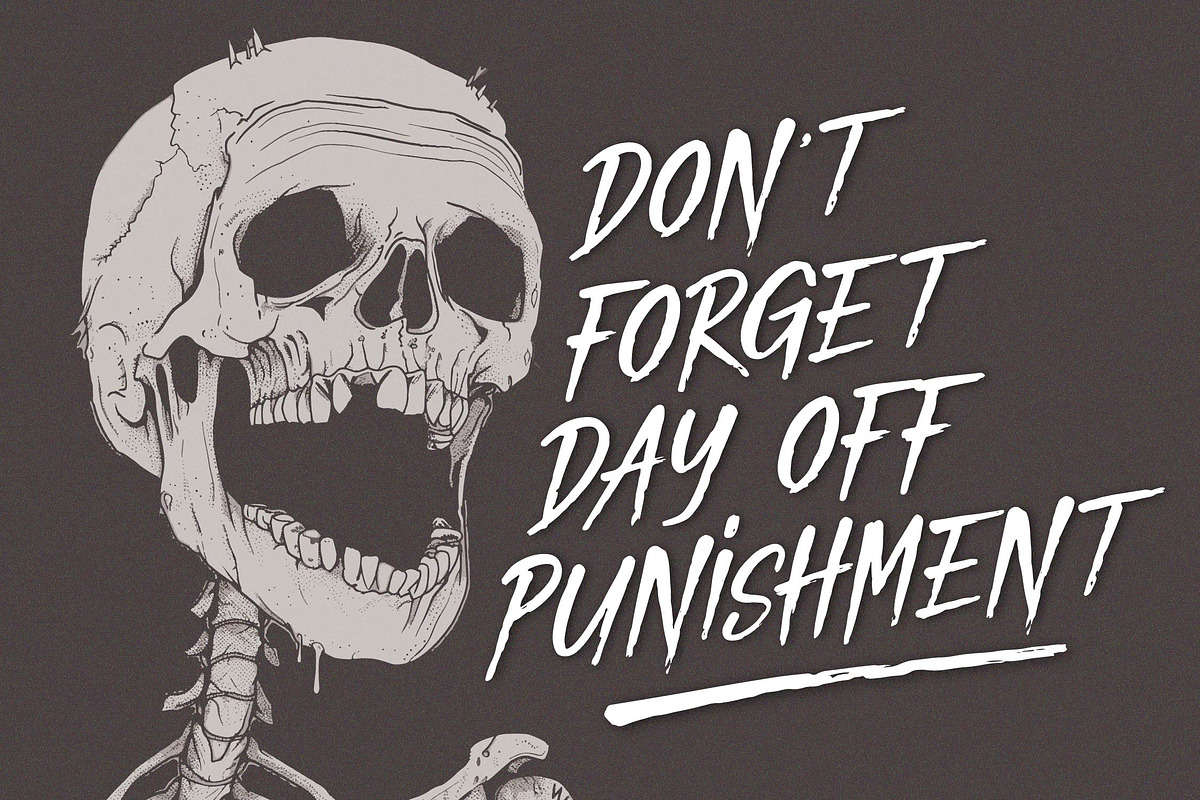 Death Rattle | Brush Horror Display, a Handwritten Font by Denustudios (Photo 5 of 14)