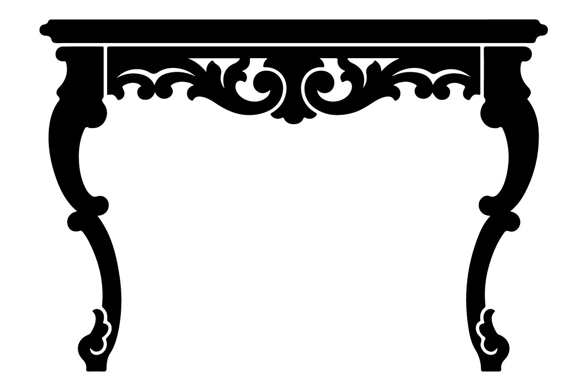 Ornamental Console Table Silhouette, an Object Graphic by hafijul (Photo 3 of 4)