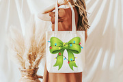 Festive Green  Bow Christmas PNG, an Illustration by Craft Nest (Thumbnail 2 of 6)