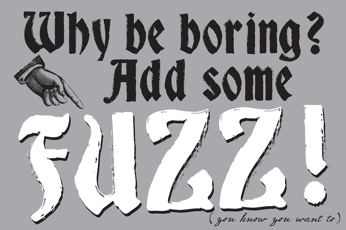 Fuzzy Franklin Font preview 2