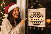 Geometric Christmas Ornament SVG, an Object Graphic by DreamPrint404 (Thumbnail 4 of 4)