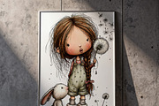 Whimsical Woodland Animals Girl Love, a Graphic by one-touch (Thumbnail 7 of 7)