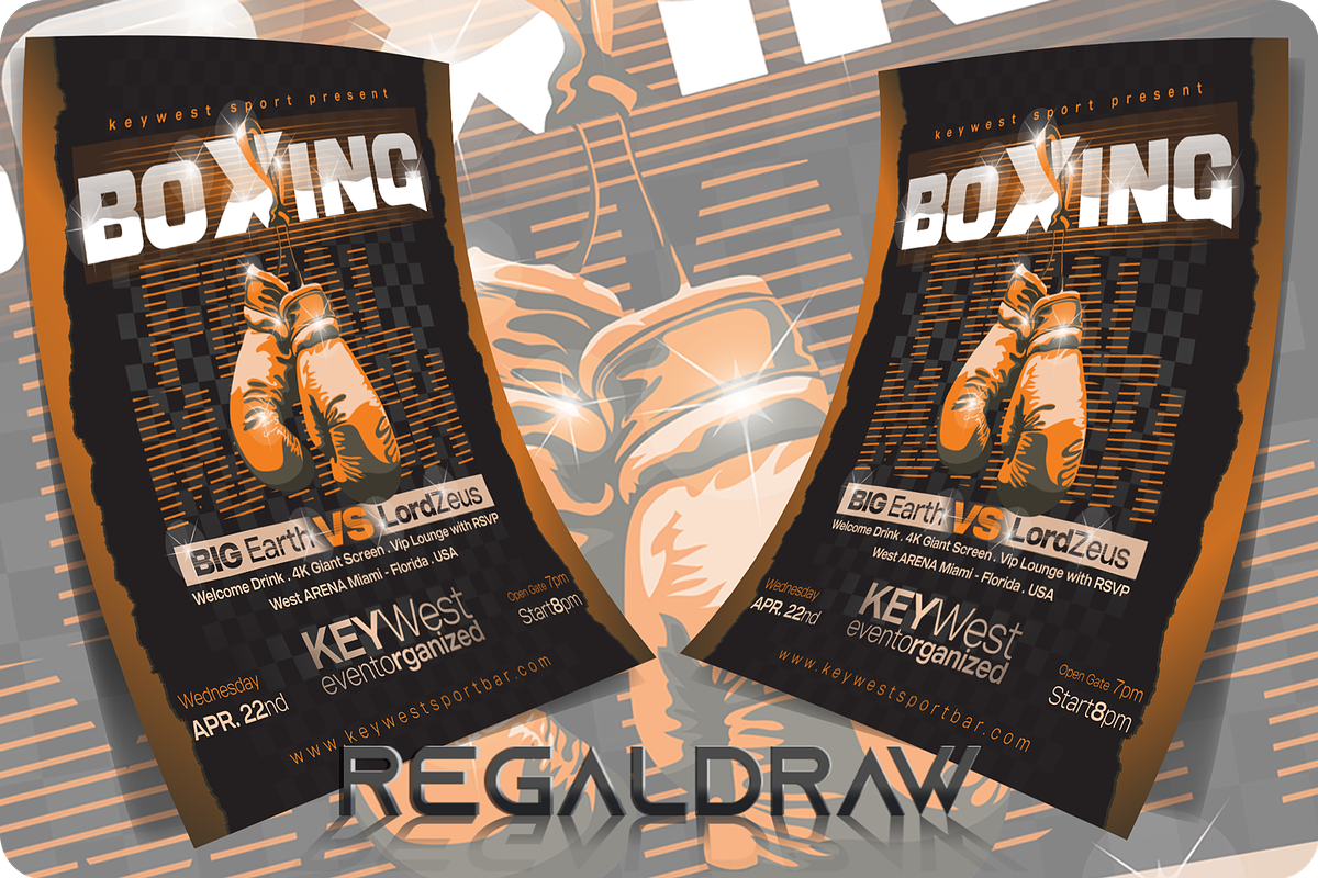 Boxing Final Match Sport Event Flyer, a Flyer Template by regalDRAW (Photo 3 of 4)