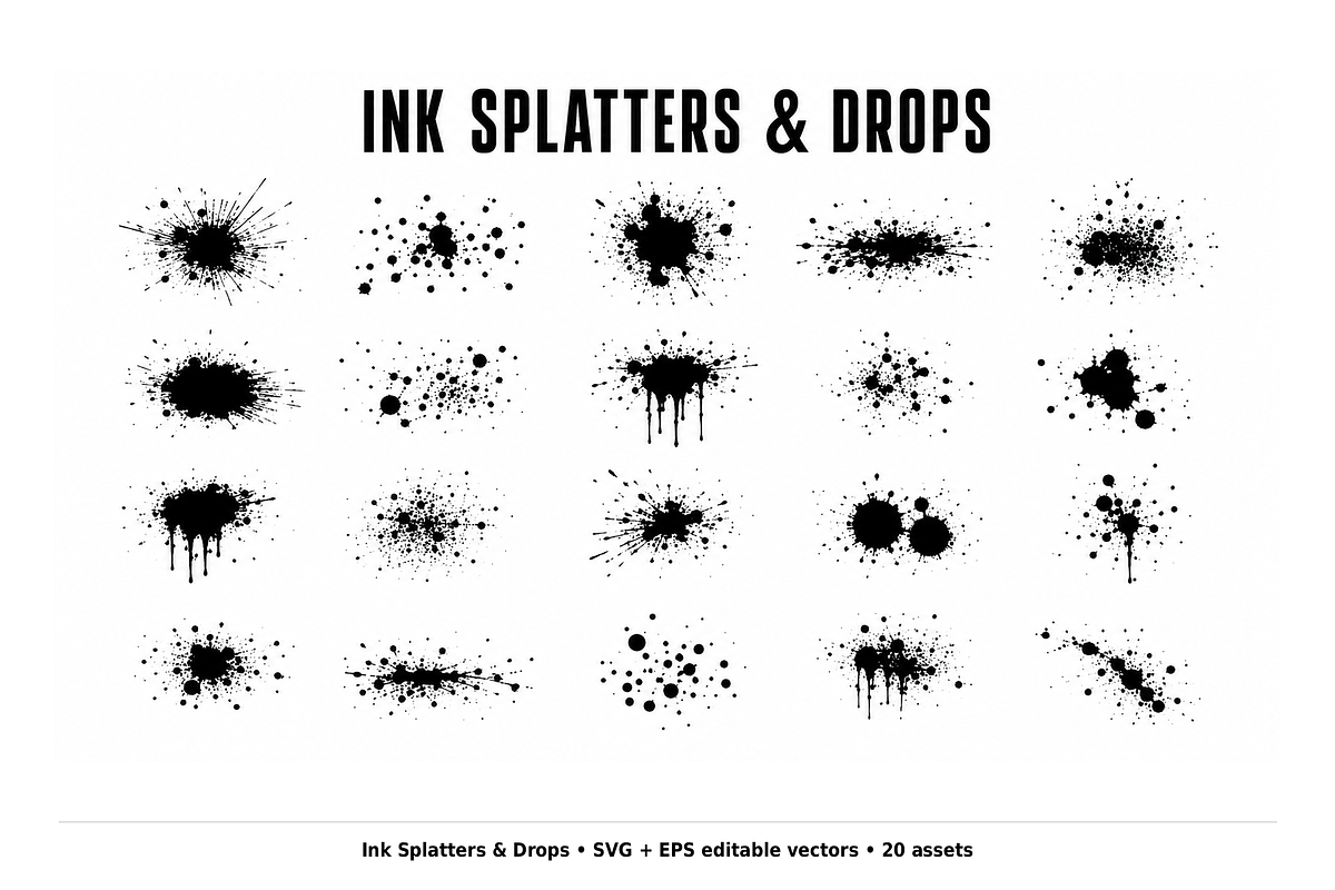 204 Ink Texture Vector Brushes, a Brush Add-On by ZinetroN (Photo 6 of 13)
