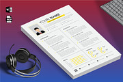Professional Resume/CV Template, a Resume Template by Blue Digital Studio (Thumbnail 1 of 2)