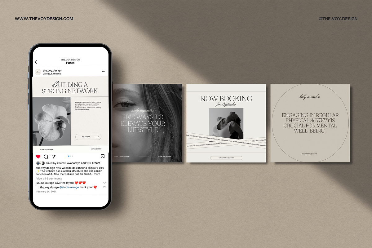 Vanilla Instagram Canva Templates, a Social Media Template by The Voy Design (Photo 6 of 10)