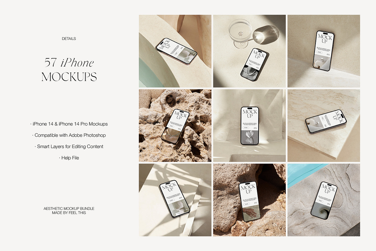 120+ Aesthetic Mockup Bundle, an iPhone Mockup by Feel This (Photo 4 of 15)