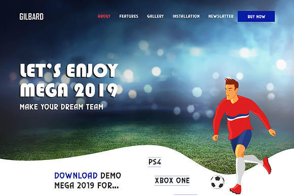 Gaming Website Template - Gilbard preview 3