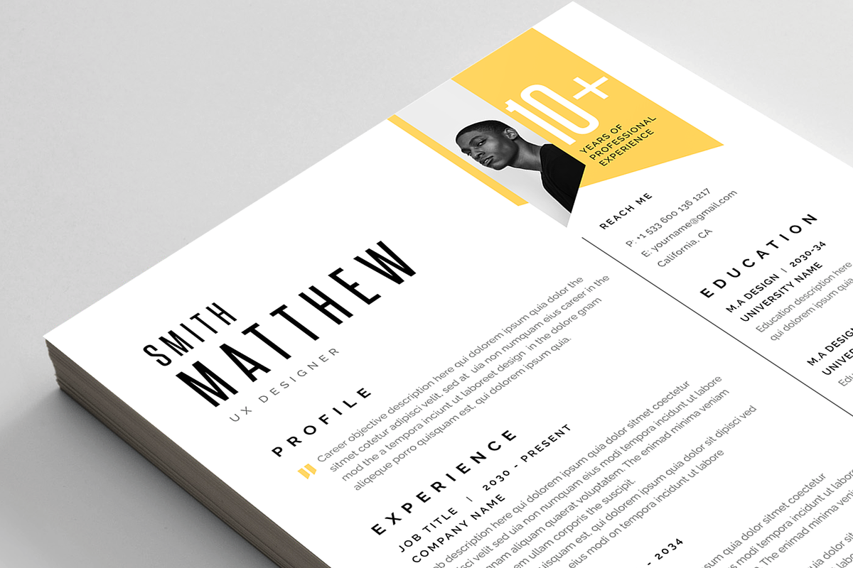 Resume Template, a Resume Template by Reuix Studio (Photo 5 of 5)
