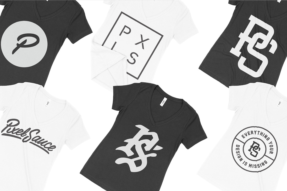 Next Level 1540 Women's Ideal V-Neck, a Shirt Mockup by Pixel Sauce™ (Photo 2 of 7)