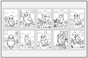 Birds Coloring Book, an Animal Illustration by Lamia Emad (Thumbnail 3 of 5)