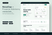 Nexa Finance Advisory Landing Page, an UI Kit Template by Pitchlook.Studio (Thumbnail 1 of 3)