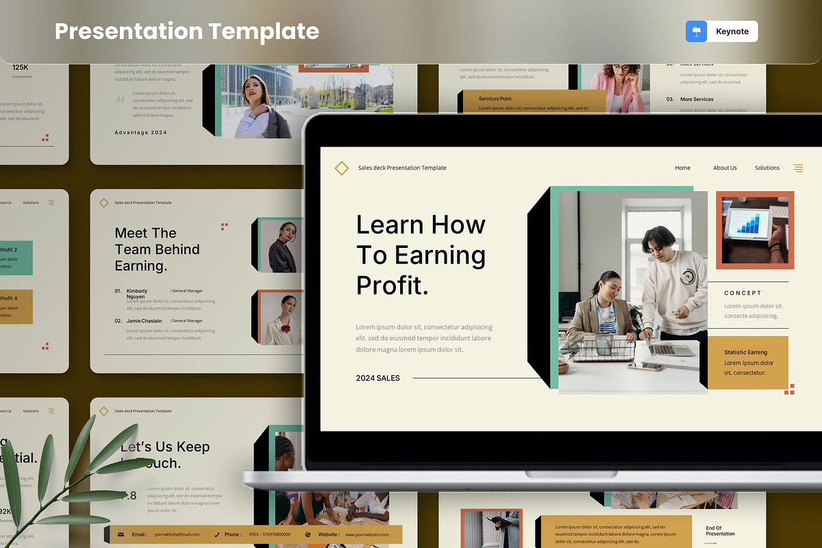 Earning - Sales Deck Keynote, a Presentation Template by MtvtdArt (Photo 1 of 6)