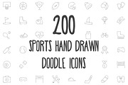 200 Sports Hand Drawn Doodle Icons, an Outline Icon by Creative Stall (Thumbnail 1 of 4)