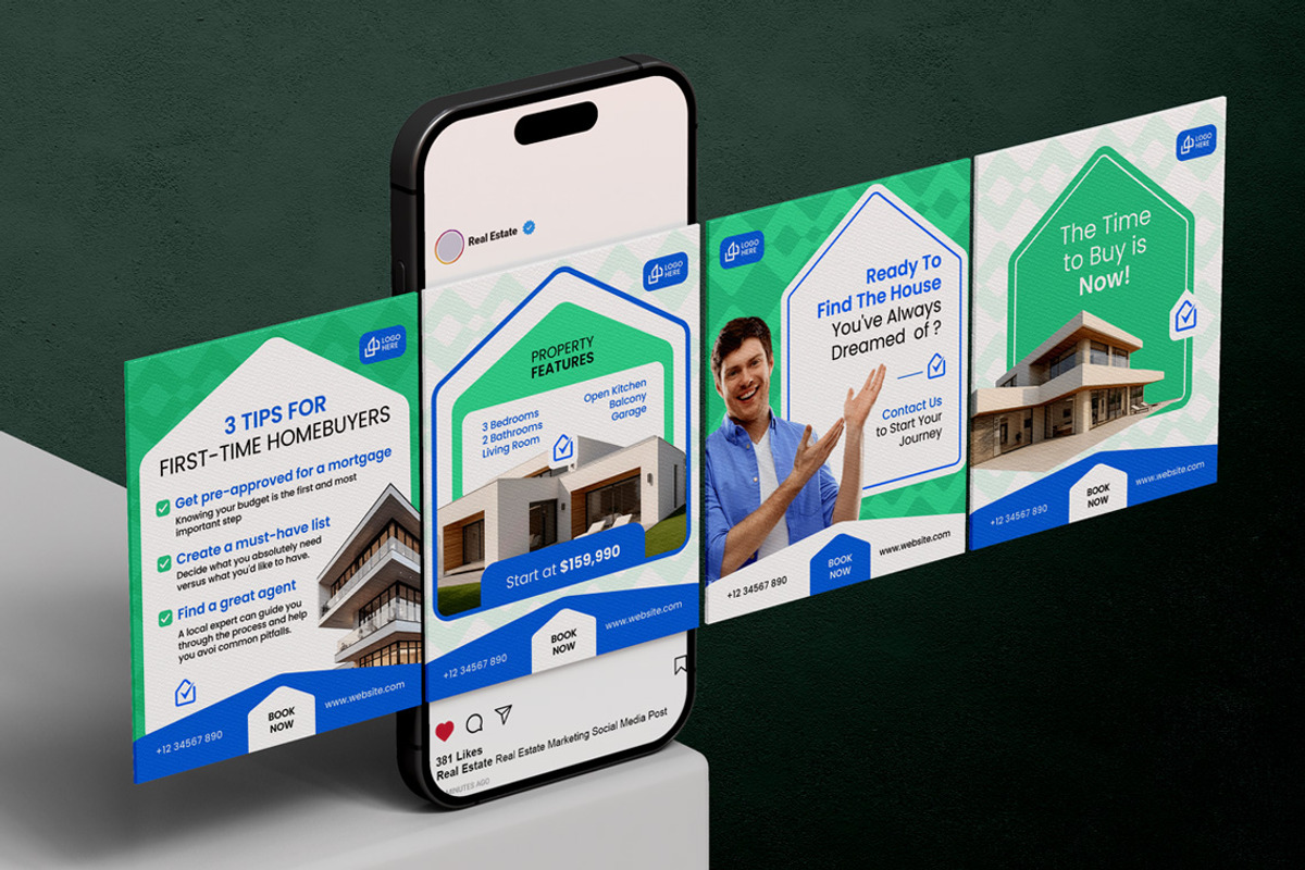 Clean Real Estate Social Media, a Social Media Template by Jiwstudio (Photo 4 of 5)