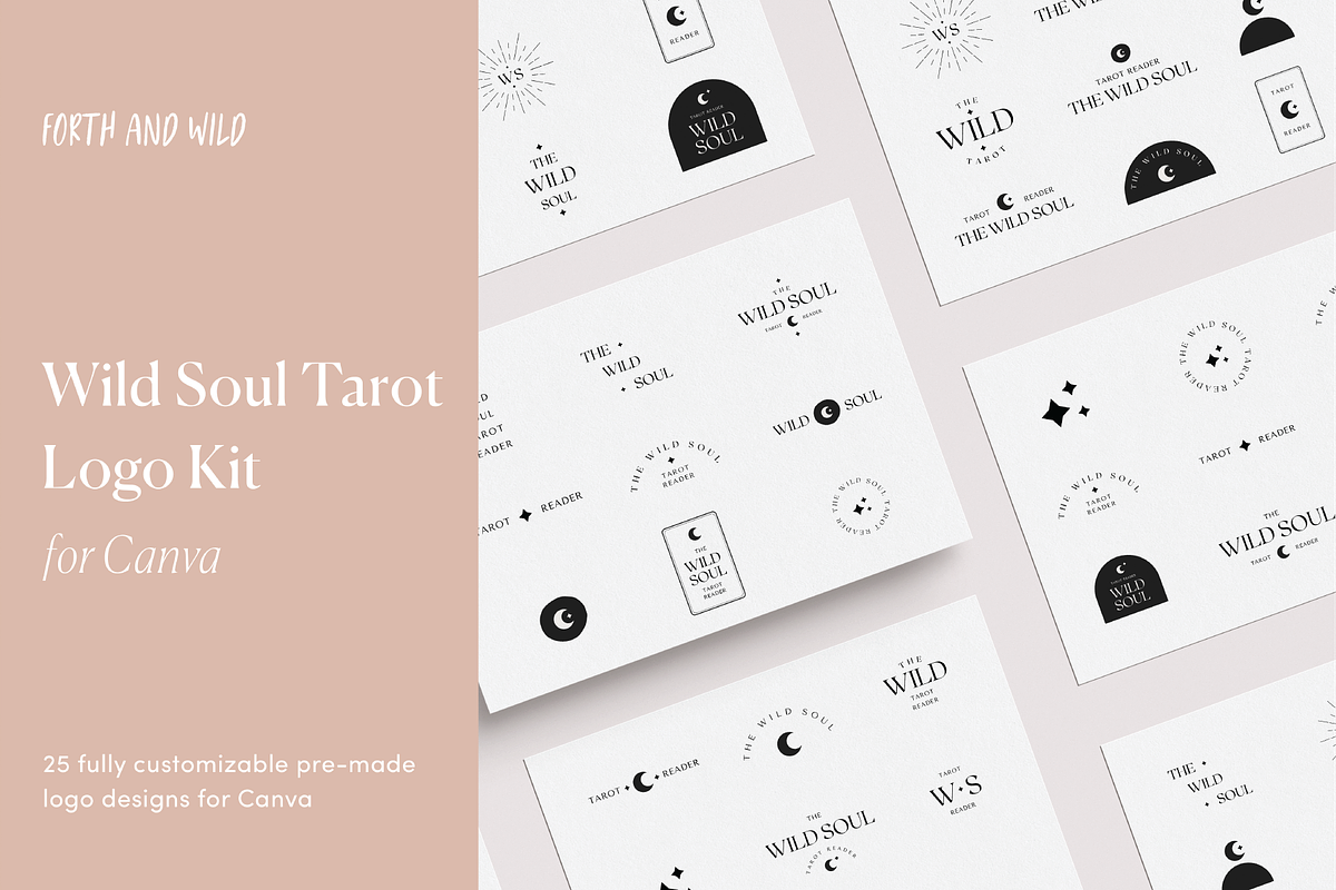 Wild Soul Modern Canva Logo Bundle, a Branding & Logo Template by Forth and Wild (Photo 1 of 9)