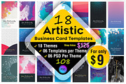 Artistic Business Card Bundle, a Business Card Template by M6 Gallery (Thumbnail 1 of 18)