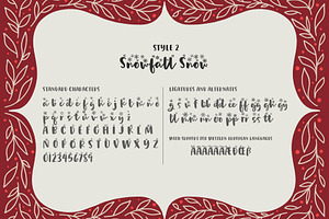 Snowfall Handwritten Script