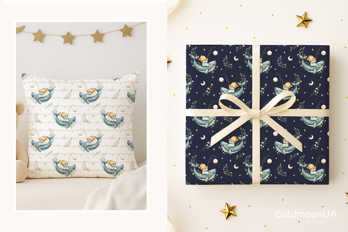 Sweet dreams Patterns & Clipart, an Animal Illustration by GoldmoonUA (Photo 4 of 5)