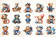 Cute Sailor Teddy Bear Clipart, an Illustration by Rose Art (Thumbnail 2 of 7)