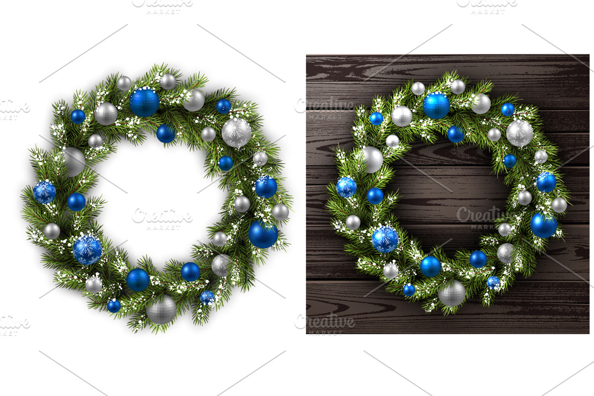 Big blue Christmas and New Year set, a Decorative Illustration by Vjom (Photo 2 of 21)