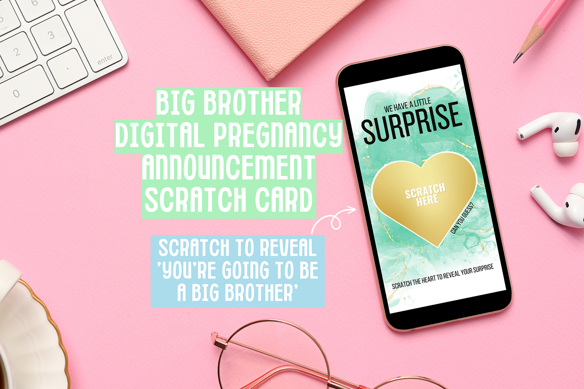 Big Brother Reveal Scratch Card, a Marketing Template by SunshineStudioBoutique (Photo 1 of 7)