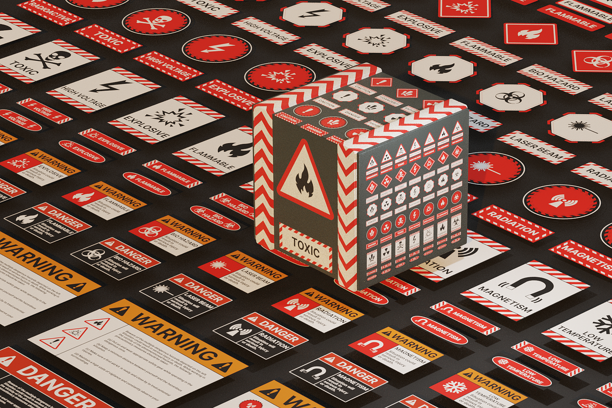 Dangerous Hazard Signs Bundle, an Icon by xresch (Photo 5 of 14)